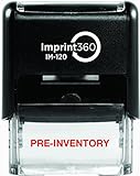Supply360 AS-IMP1064 - PRE-Inventory, Heavy Duty Commerical Quality Self-Inking Rubber Stamp, Red Ink, 9/16' x 1-1/2' Impression Size, Laser Engraved for Clean, Precise Imprints