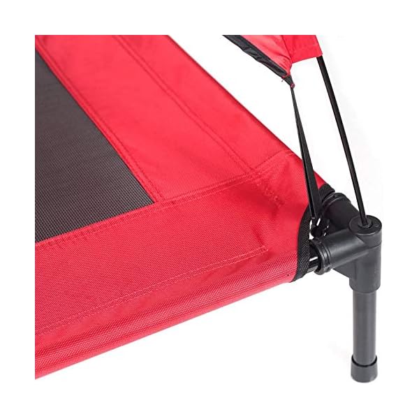 Kawuneeche-Elevated-Dog-Bed-with-Removable-Canopy-wConvenient-Carrying-Bag-Indoor-Shade-1680D-Portable-Raised-Oxford-Fabric-Outdoor-Cooling-Dog-Cot-Cat-Bed-Pet-Tent-for-Camping-30-Red Outdoor Dog Beds: Find the Perfect Bed for Your Furry Friend