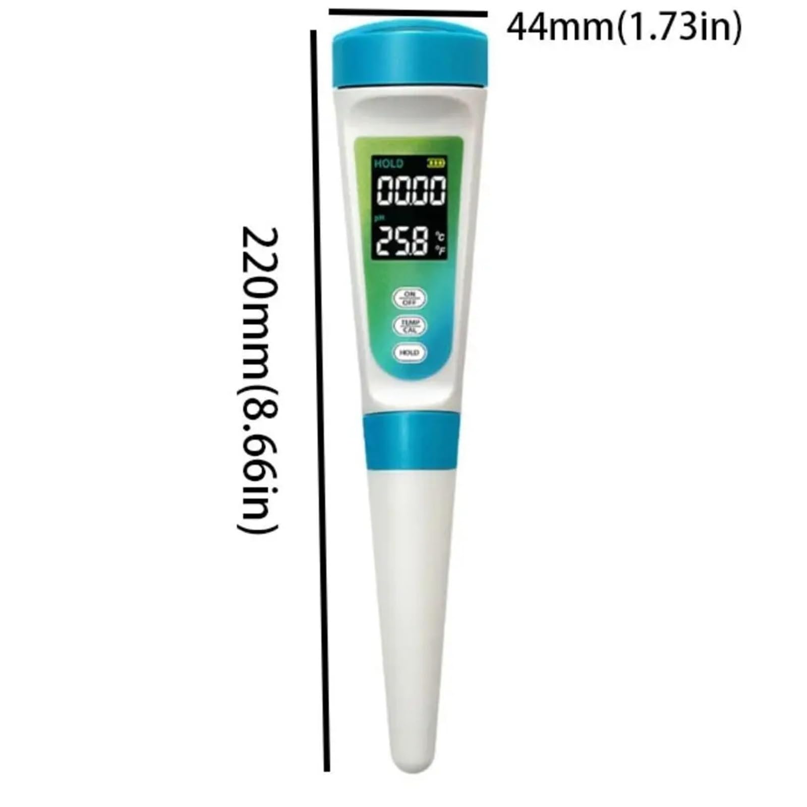Misuratore di PH LCD retroilluminato, Tester di PH multiparametro ad Alta precisione, Display Digitale 2 in 1, misuratore di Temperatura, monitoraggio Acqua
