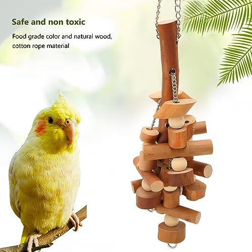 Mbeysaq Brinquedos grandes para mastigar papagaios – Conjunto de brinquedos de mastigar pássaros com