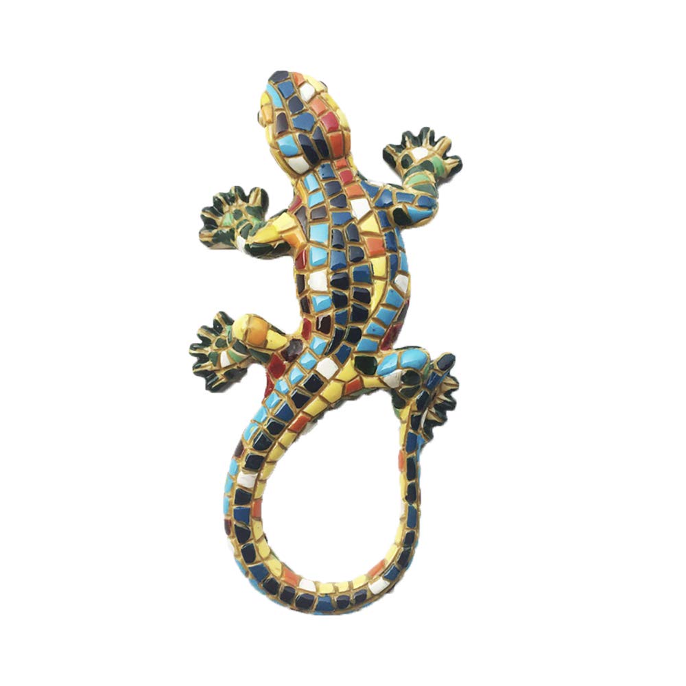 Wedarego Spain Mosaic Lizard Spain 3D Mosaic Lizard Fridge Magnet Souvenir Gift,Handmade Home & Kitchen Decoration Spain Refrigerator Magnet Collection