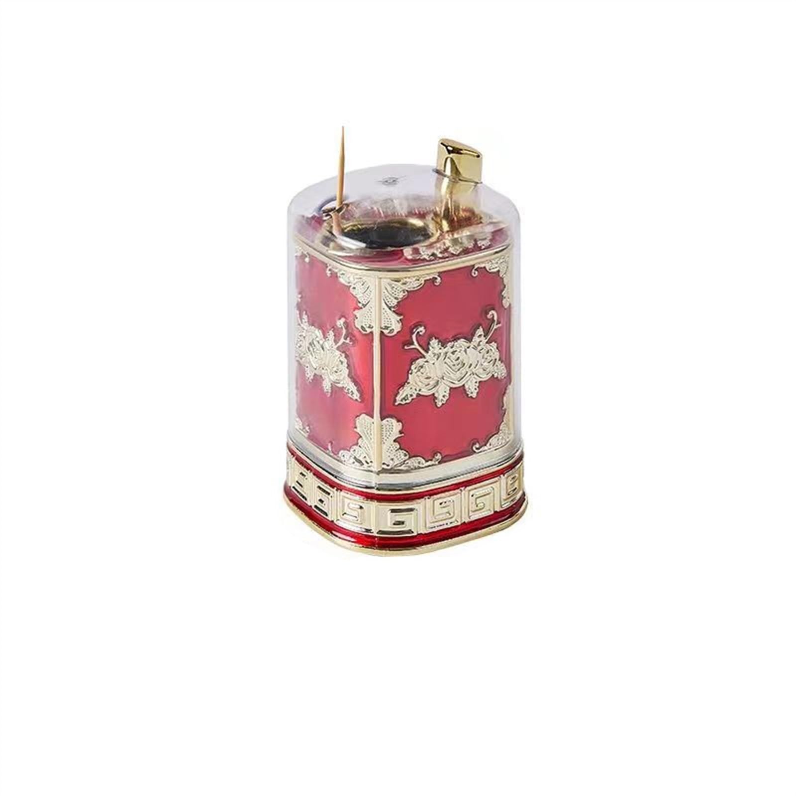MRKU Toothpicks Dispenser Toothpick Box 1pcs Retro Press type Holder Fashion Restaurant Household
