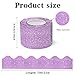70Ft Shine Scalloped Bulletin Board Border- Purple Bulletin Board Border, Shiny Purple Trim Decorative Roll for Classroom, School, Office, Home