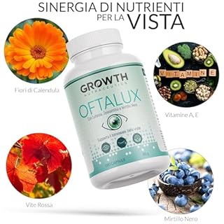 Luteina e Zeaxantina [180 Capsule - Scorta da 3 a 6 Mesi] Luteina per Protezione Vista- Integratore Occhi - con Mirtillo Nero e Vitamine A, Vitamina E - Difesa da Luce Blu - Affaticamento Visivo