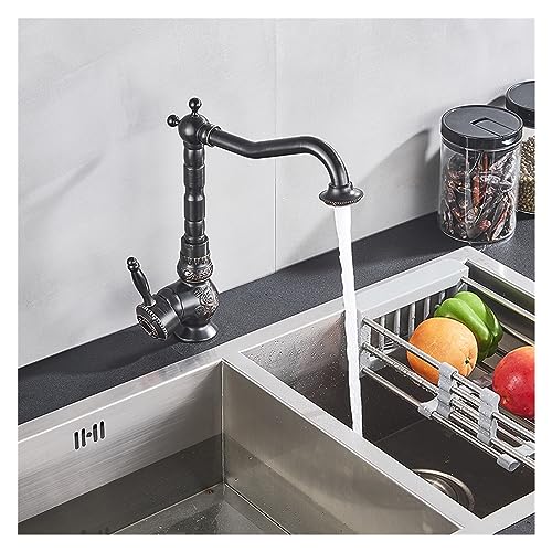 Grifo antiguo de latón para baño que evita salpicaduras en lavabos 6
