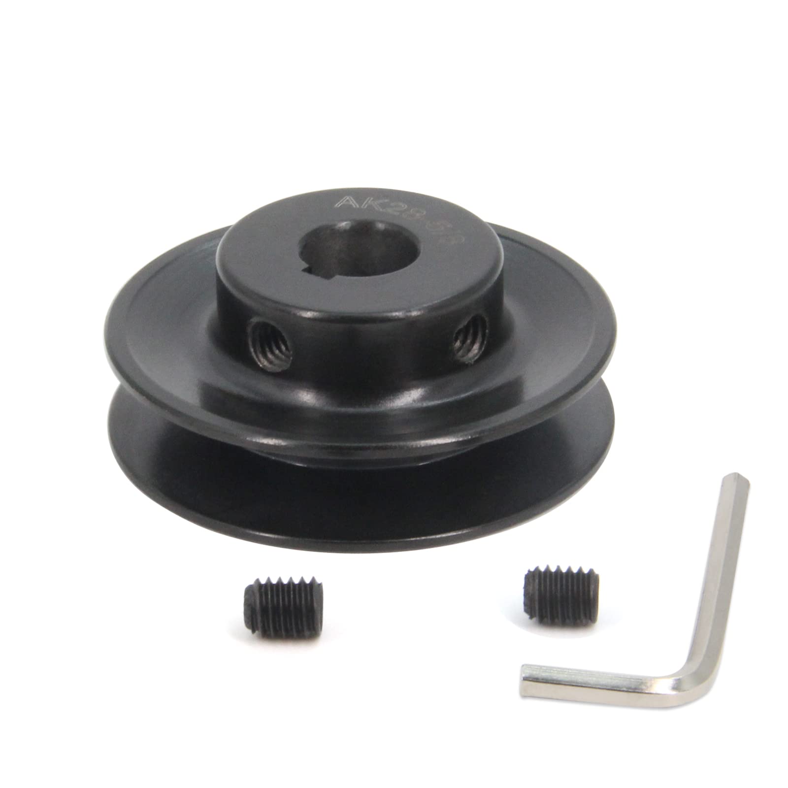 AK20-1/2" Bored Single Groove Web Sheaves 2.0" OD 1/2"Bore V-Belt Sheave Cast Iron Belt Pulley for V-Belt(AK20-1/2", Single Groove) — Amazon image 9