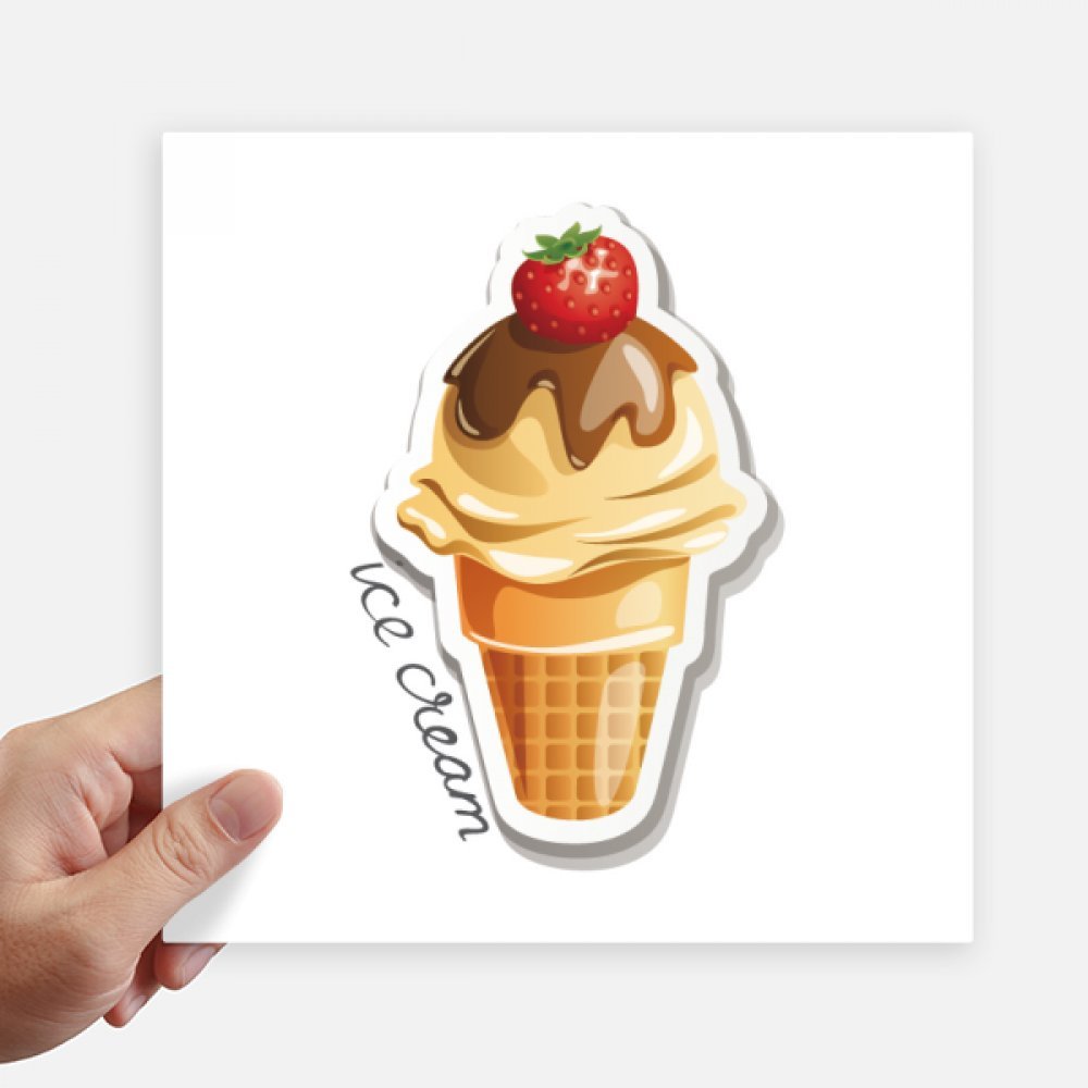 Pegatinas de fresa de chocolate de 20 cm vinilo decorativo pared maleta moto 4 uds