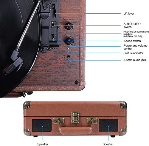 VOKSUN Tourne-Disque, Lecteur d’enregistrement USB Bluetooth en Vinyle pour Fonction MP3, Lecteur de Ceinture 33/45/78… - Les Beatles, Paul McCartney, John Lennon, RIngo Starr, George Harrison VOKSUN Tourne-Disque, Lecteur d'enregistrement USB Bluetooth en Vinyle pour Fonction MP3, Lecteur de Ceinture 33/45/78… – Image 6