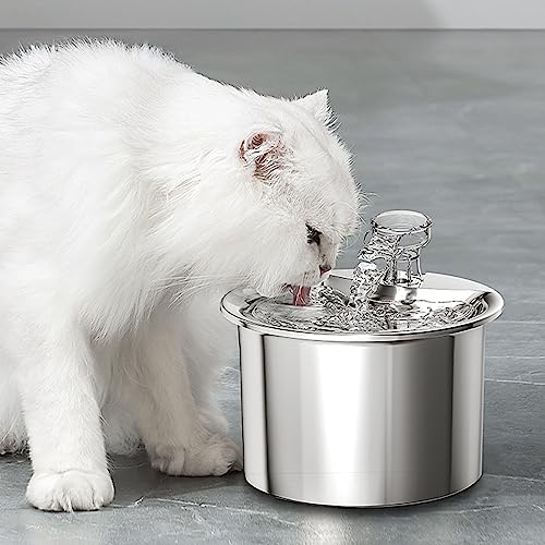 Fuente de agua automática para gatos de acero inoxidable miniatura 3