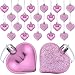 Elcoho 24 Pieces Valentine's Day Heart Baubles Ornaments Heart Shaped Decoration Baubles for Valentine's Day Decoration, 2 Styles (Glossy, Glitter)