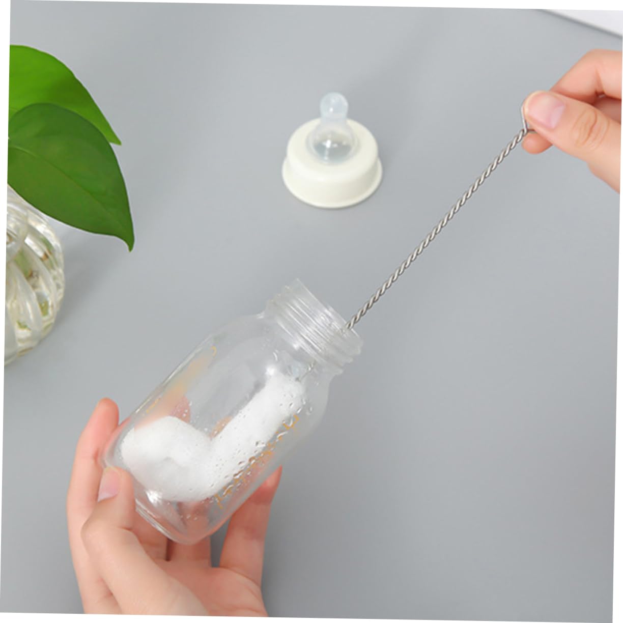 3 Series Cepillo para Botellas Flexible Cepillos De Limpieza Multiusos para Biberones Y Copas con Cerdas Suaves Accesorio Práctico para Hogar Y Cocina 4 Piezas X 3