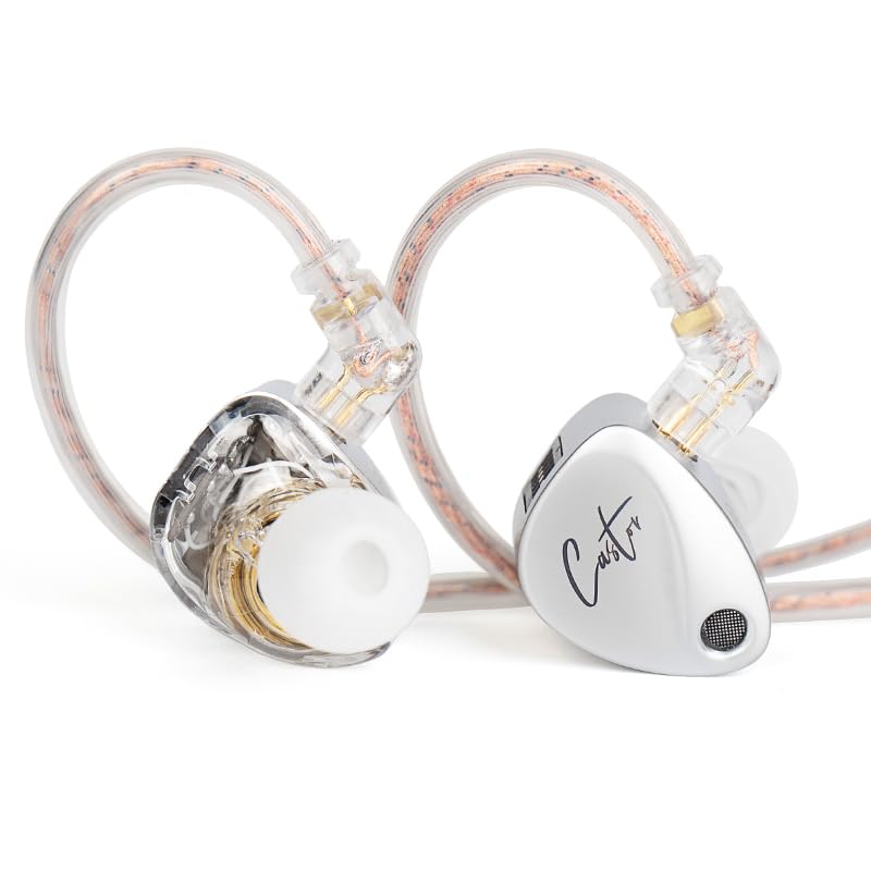 KZ Castor IEM Fones de ouvido com fio, 2DD Tuning ajustável Dual