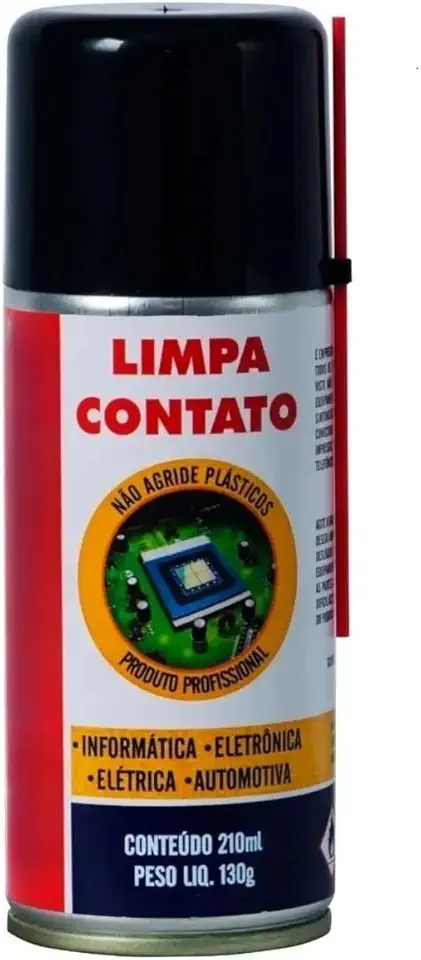 Limpa Contato Spray 130g/210ml Limpeza Restauração Limpa Contato Limpeza