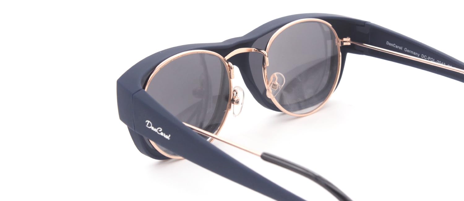 DanCarol DC-POL-2043-C6-Blau-(C3)-Für Schmales Gesicht Die Überbrille, ideal für Brillenträger -mit Polarisierte Gläser