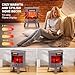 RealSmart Electric Fireplace Heater 22 in Freestanding Fireplace Stove Infrared Fireplace with 3D Flame Effect Remote Control, Timer, Overheating Protection Heater for Indoor Use Brown