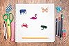 Infusion Poodle Rubber Stamp, Animal Wood Stamp, 2 X 2'' #3