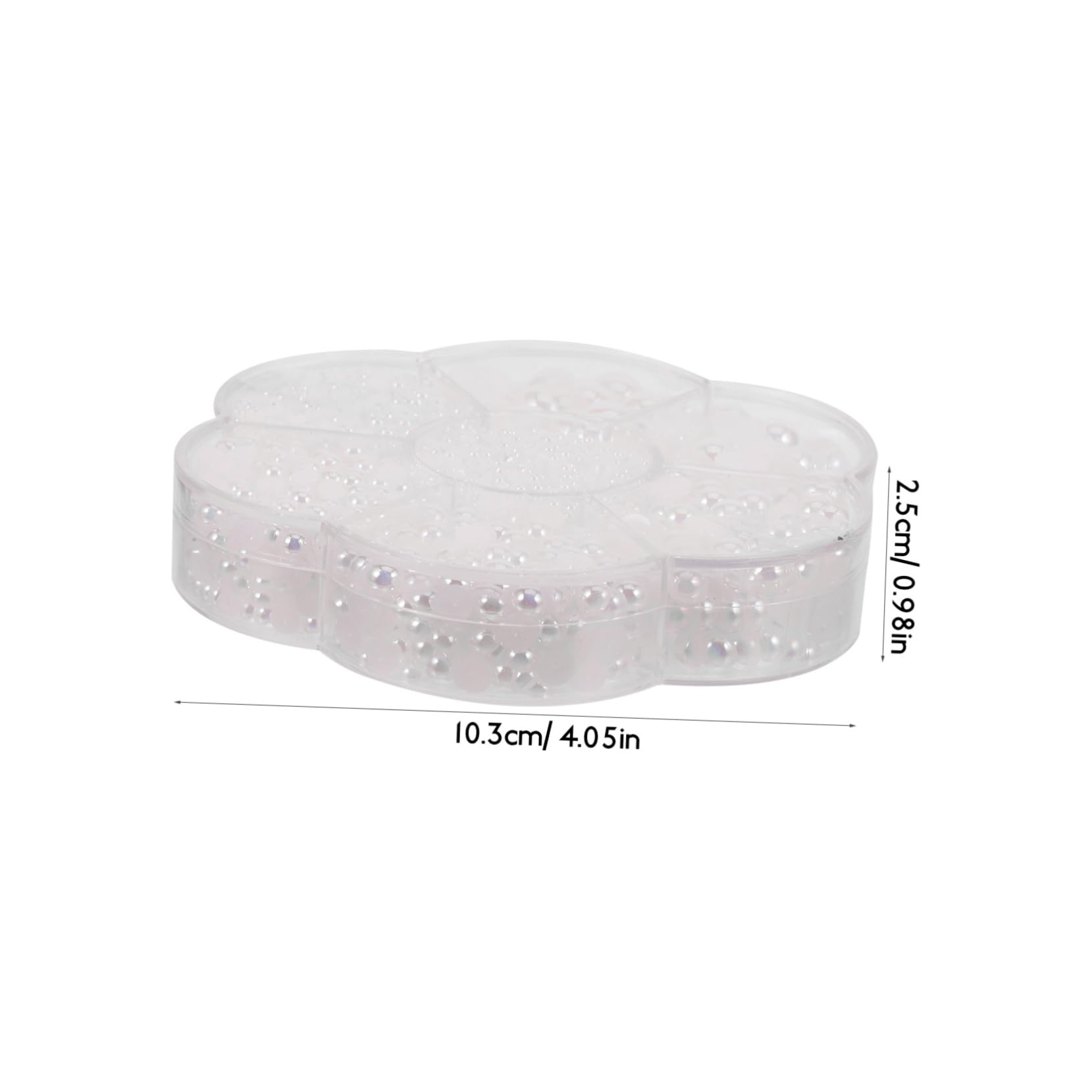 Mikinona Nail Art Accessories Pearl Charms Decorative Nail Pearls Half Round Nail Art Pearls Semicircle Nail Charms for DIY Crafts