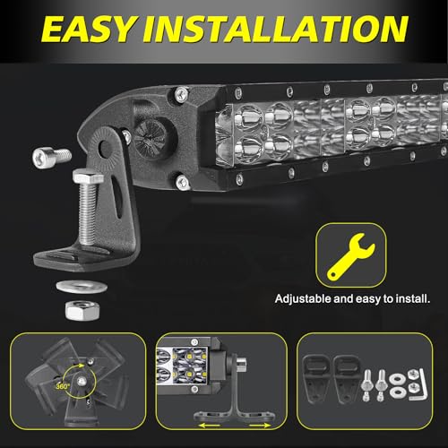 Image of 18 Inch Slim LED Light Bar 144W Spot Flood Combo Off Road Lights