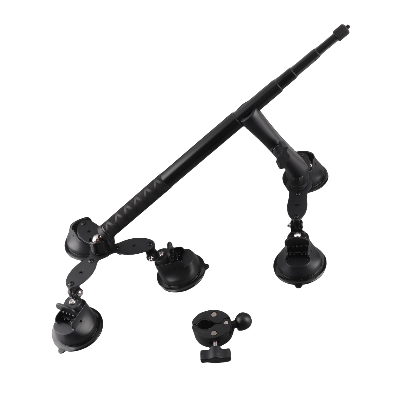 Zestaw do Mocowania Kamery 5 w 1 z przyssawką do Kamer Sportowych 360 X5 X4 X3 X2 RS, Uchwyt Samochodowy z przyssawką z Wysuwanym Kijkiem Selfie o Długości 115 Cm