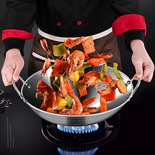 Wok de acero inoxidable 34cm diseño tradicional con asas miniatura 2