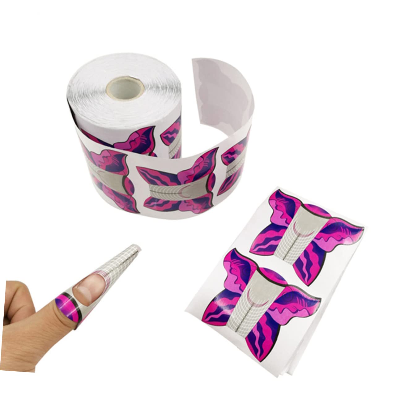 FRCOLOR 500pezzi Forme Per Unghie Per Estensione Guida Per Nail Art Acrilico Design e Per Professionisti e Principianti