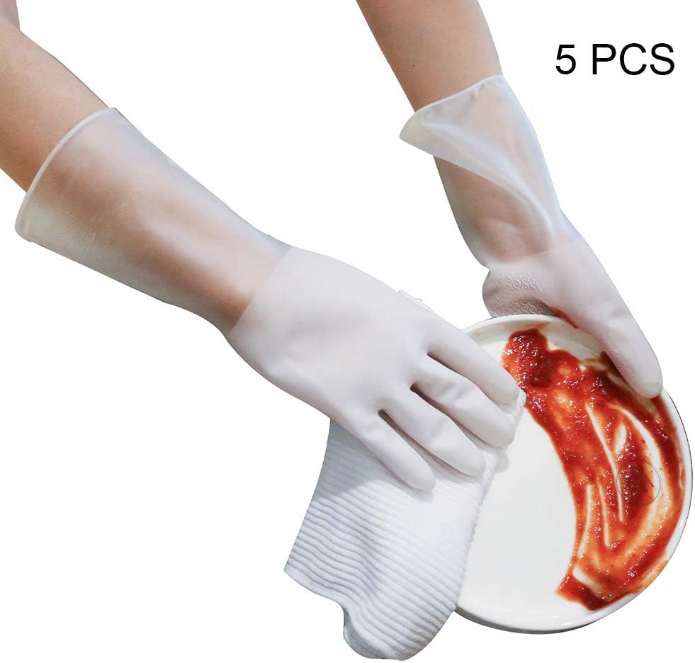 guanti di gomma per il lavaggio dei piatti