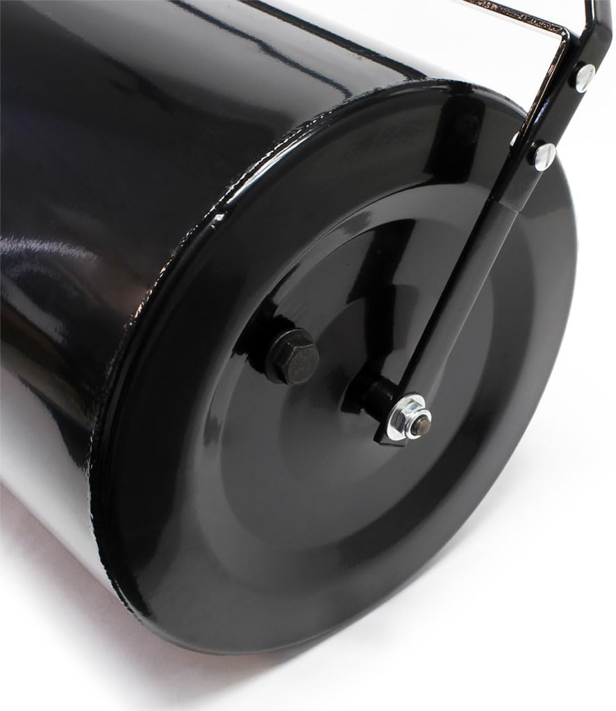 Heavy Duty Lawn Roller,Combination Push/Tow Lawn Roller with Easy-Turn Plug,6 Gallon Durable Iron Garden Lawn Roller, for Lawn, Garden and Yard, Black
