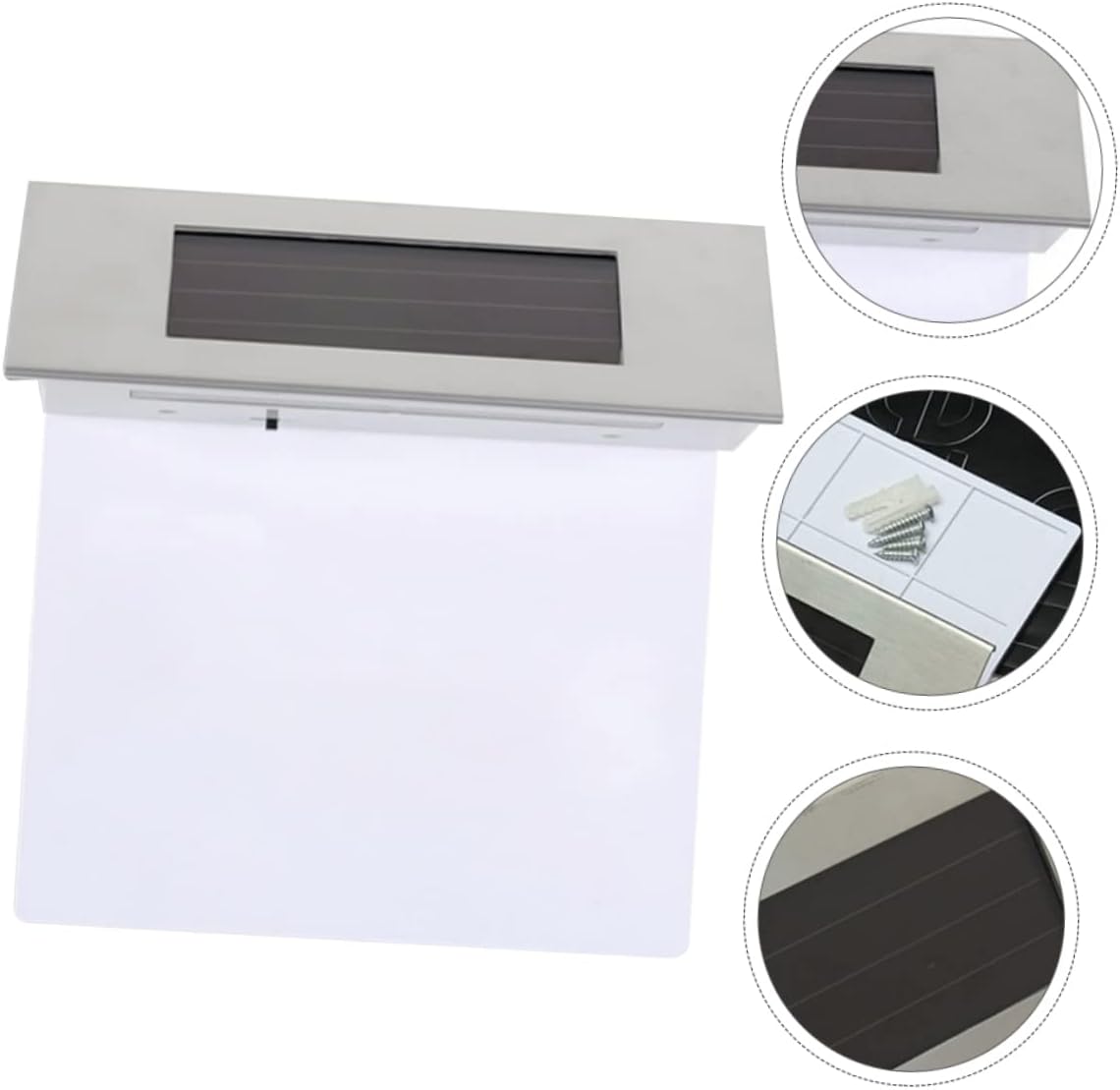 DOITOOL 6pcs Solar House Number Lamp with Body Induction Light Led Outdoor Sign for Courtyard Efficient Sunlight Charging for Night Illumination