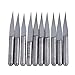 BQLZR Generic 10 Degree 0.1mm Carbide Engraving Bits CNC Router Tool for PCB Board Pack Of 10