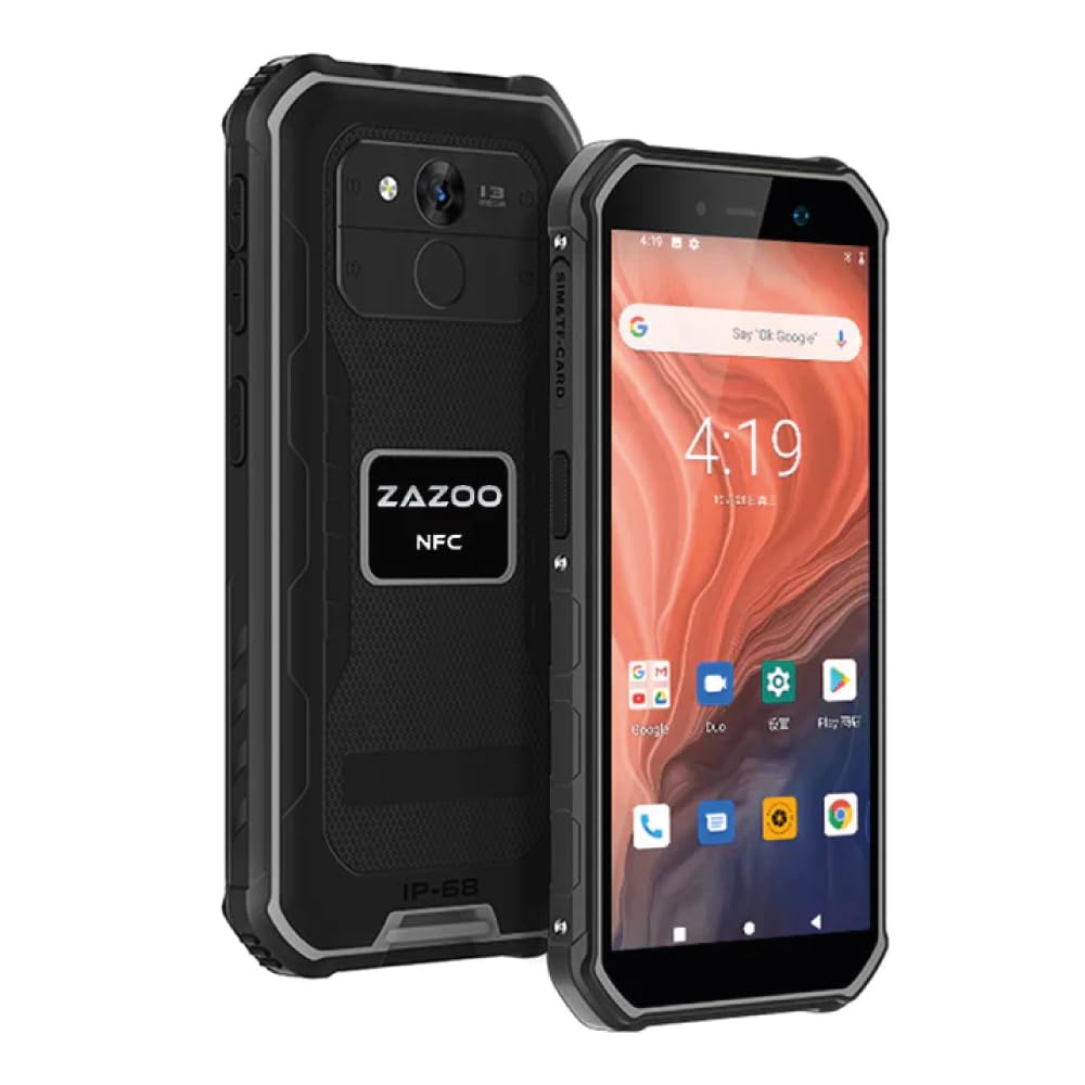 PDA Android 13 - ZAZOO PDA - Caméra 16MP - Écran HD+ 5,5” - 4GB RAM 64GB | Lecture Codes-Barres et QR, NFC, Bluetooth 5.0, OTG, WiFi 5 et 4G, PDA Hôtellerie, Retail et Logistique