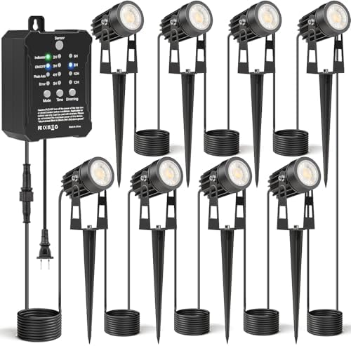 SUNVIE All-in-One LED Low Voltage Landscape Lighting Kit, 12-Pack ...