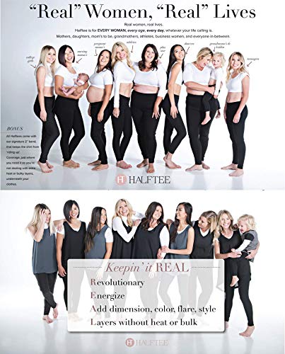 Halftee Silky Elegant Criss Cross Tank Layering Tee | Crop Tops For Women & Teens | Black | 2X/3X #TOP4