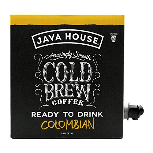 Java House Cold Brew Coffee On Tap, Colombian Black (1 Gallon / 128 Fluid Ounce Box) Single Origin, Not a Concentrate, No Sugar, Ready to Drink Liquid, .1 Pack