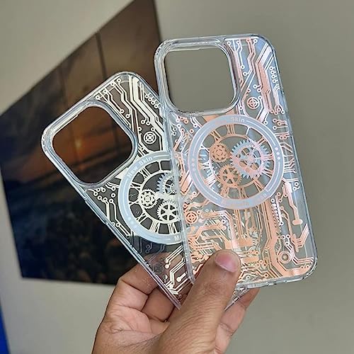 Image of AIBEX Mechanical Series Compatible with Apple iPhone 13 Slim Full-Body Stylish Protective Polycarbonate Case with Built-in Screen Protector Bronze