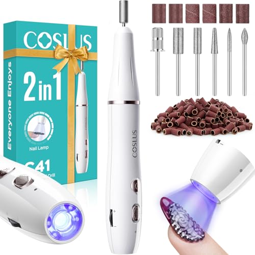 COSLUS Cordless Nail Drill Electric C41(END04): 2-in-1 Nail File with