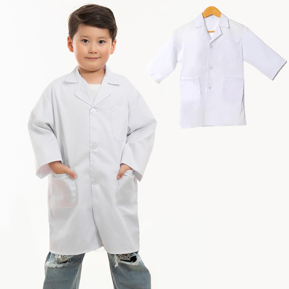Kids' White Lab Coat Scientist Costume for Little Kids! Doctor Coat for Role Play or Halloween Fun