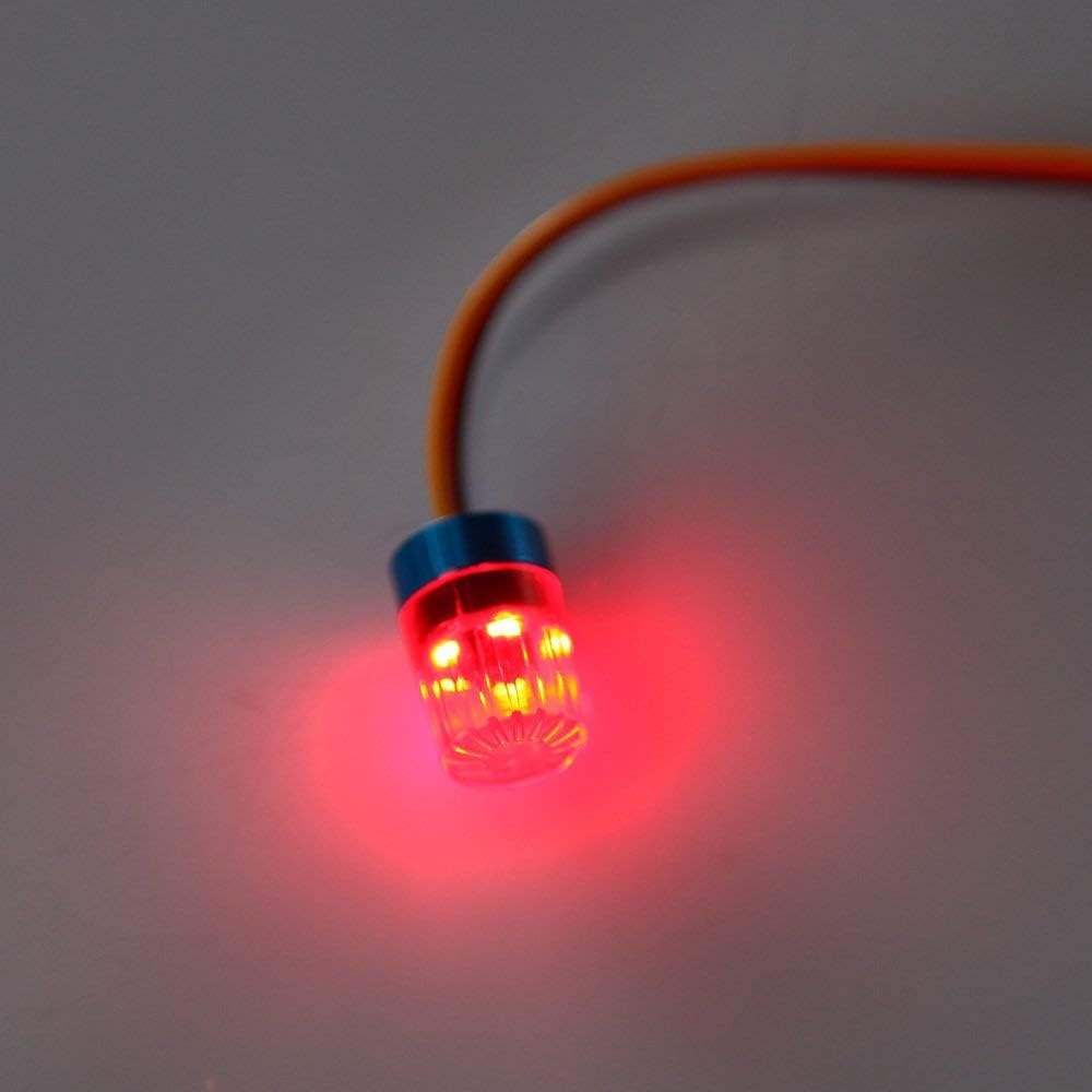 LED Strobing Rotating Flashing Light 9x15mm Lamp for RC Model Police Firefighting Ambulance Car Truck Lighting (Red) image 3