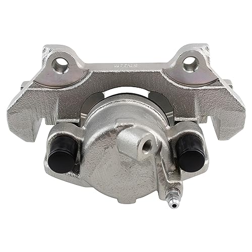 Image of TRQ Rear Brake Caliper Set Zinc Coated Brackets Compatible with 2018 Fiat 500X 2018-2020 Jeep Compass 2018 Jeep Renegade