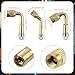 Gosknor 5 Pack Tire Valve Extension Adaptor, 2pcs 8.54 Inch Flexible Valve Stem Extenders with 45 90 135 Degree Brass Tire Valve Extension Adapter for Cars Truck Motorcycles Bike Bicycles RVs