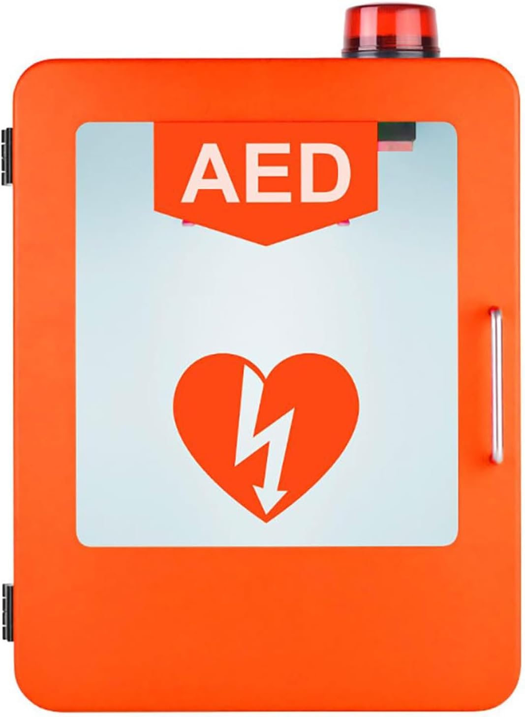 Defibrillator Storage Cabinet, Wall-Mounted AED Alarm Box with Light and Double Switch Control, First Aid Case for Home Office and Public Places