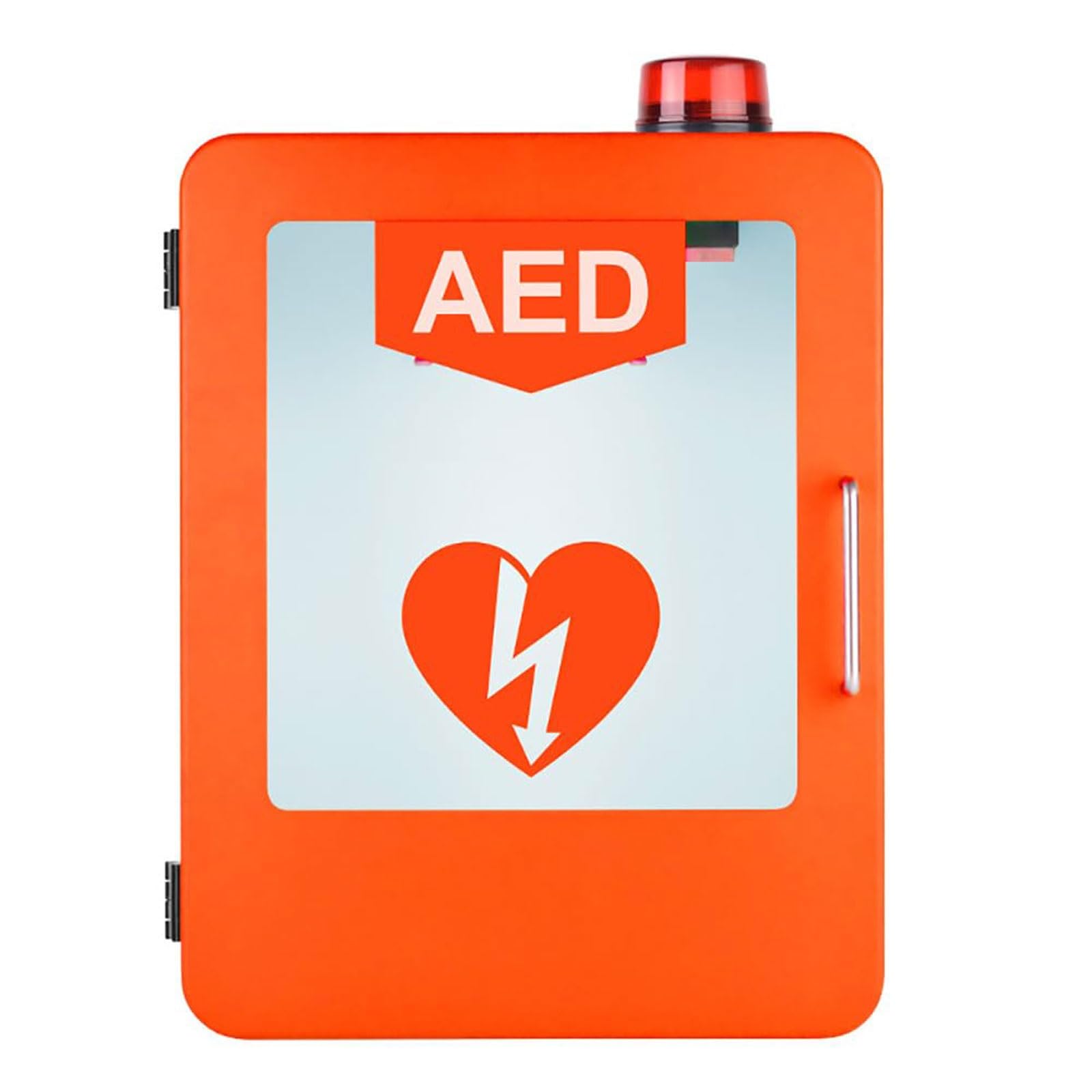 Armoire de rangement for défibrillateur Aed, boîte de rangement murale for défibrillation avec lumière d'alarme à double interrupteur, armoire de premiers secours, for urgence à la maison, au bureau(C