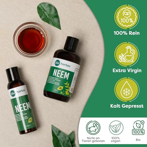 NEEMÖL schädlingsbekämpfung | neemöl gegen blattläuse | neem öl | rein, organisch, 100% natürlich | für Haut, Haare, Nägel pflanzen | neem oil | niemöl | kaufen (100 ml)