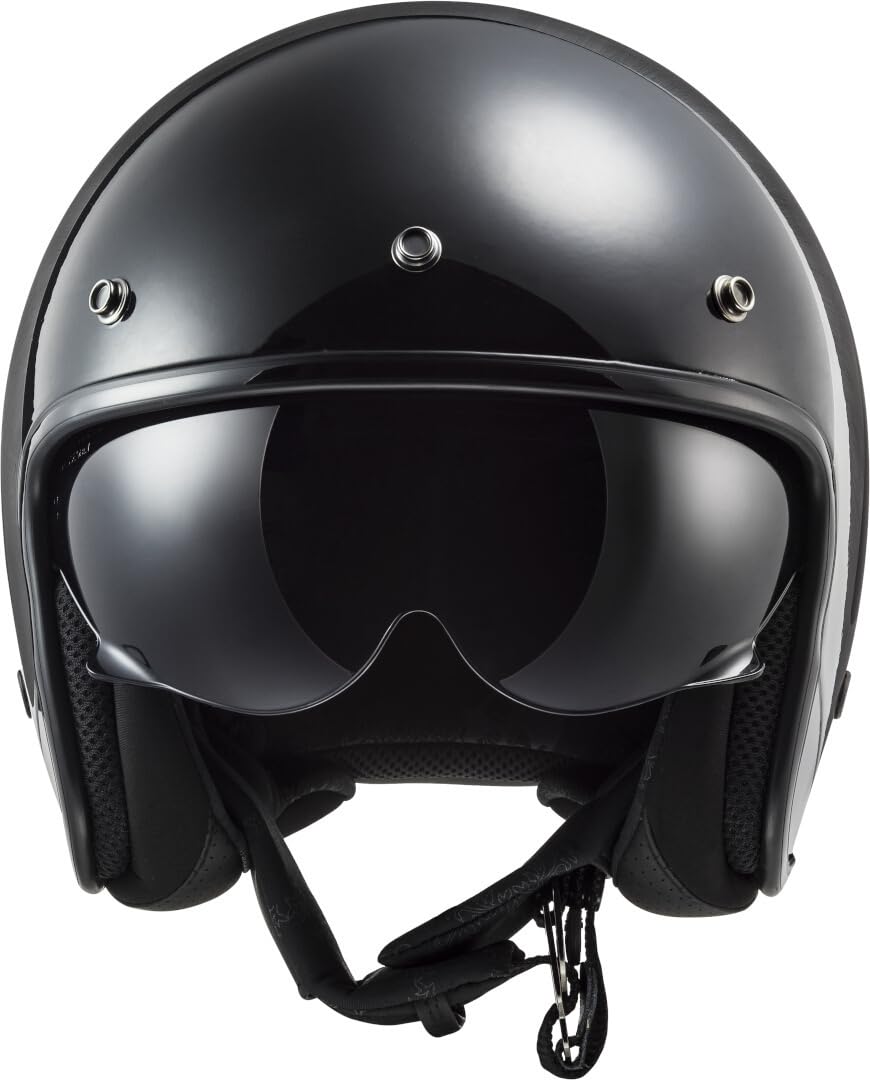 LS2, Jet-Motorradhelm BOB II LINES Gloss Black Jeans, XS