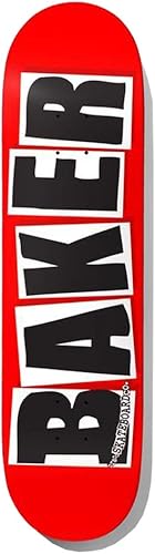 Baker Brand Logo 8.38 Tabla de skate rojo/negro