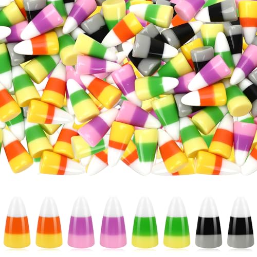 Image of JUNEBRUSHS 50 Pcs Halloween Resin Corn for Halloween Party Crafts Decorations