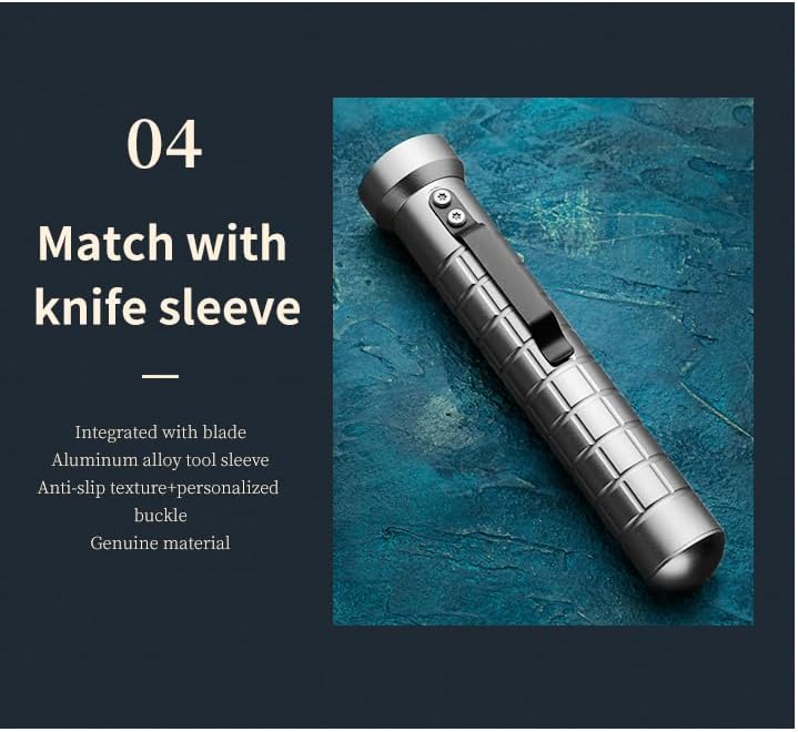 Miniatura 8 de Aimery Cuchillo de campamento y senderismo al aire libre, mango de aluminio, cuchillo portátil para exteriores, cuchillos de bushcraft de hoja fija,