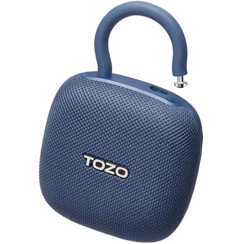 Image of TOZO PE1 Portable Bluetooth Speakers 32H Playtime with Adjustable Carabiner | IPX8 Waterproof for Shower, Punchy Bass Audio, Mini Wearable Wireless Speaker with Buckle for Home, Outdoor and Travel