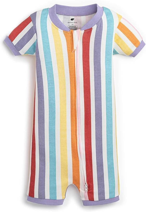 MONICA + ANDY Baby Shorty Pajamas, 100% Organic Baby Clothes for Girls & Boys, Sizes For Newborn, Infant & Toddler - Image 4