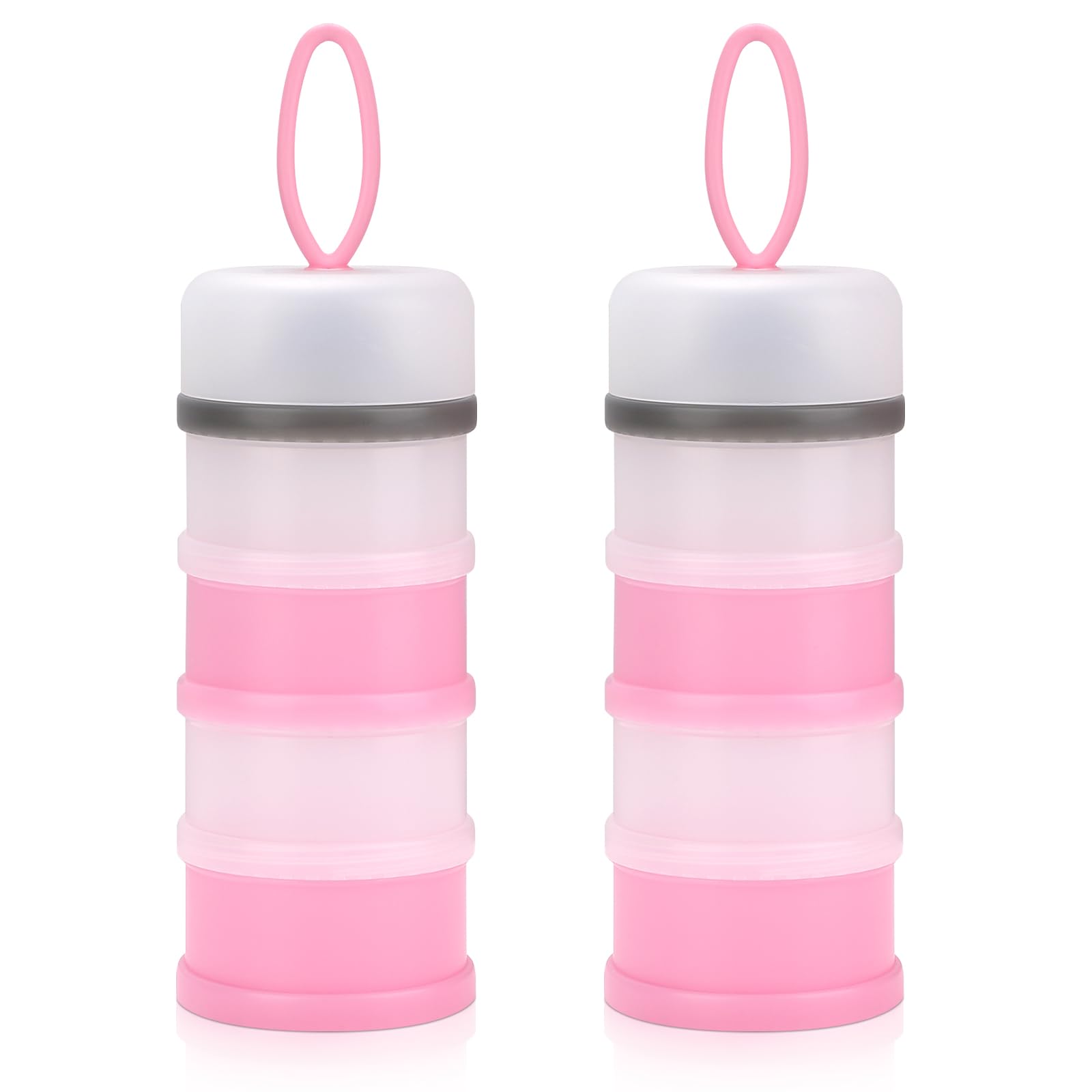 Accmor 2 Pack Baby Formula Dispenser On The Go, Stackable Formula Dispenser Formula Container to Go, Non-Spill Portable Milk Powder Kids Snack Storage Container, BPA Free