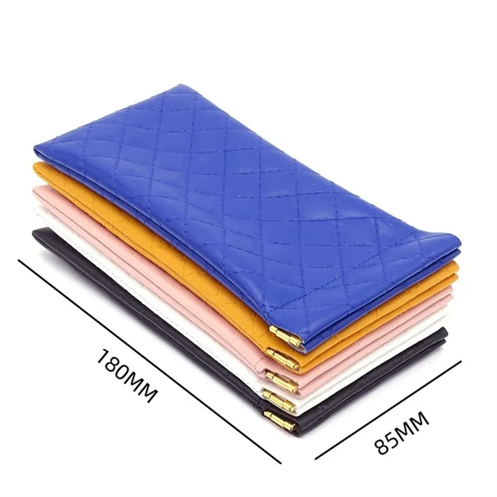2/4/6 bolsas de piel sintética para gafas de sol, bolsa de almacenamiento de lápices labiales suaves portátiles de alta calidad impermeable (blanco, 6 piezas), blanco, Talla única